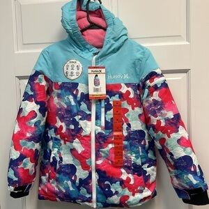 Hurley Youth Winter Snowboarding Ski Jacket Water Resistant with Hood Sz…